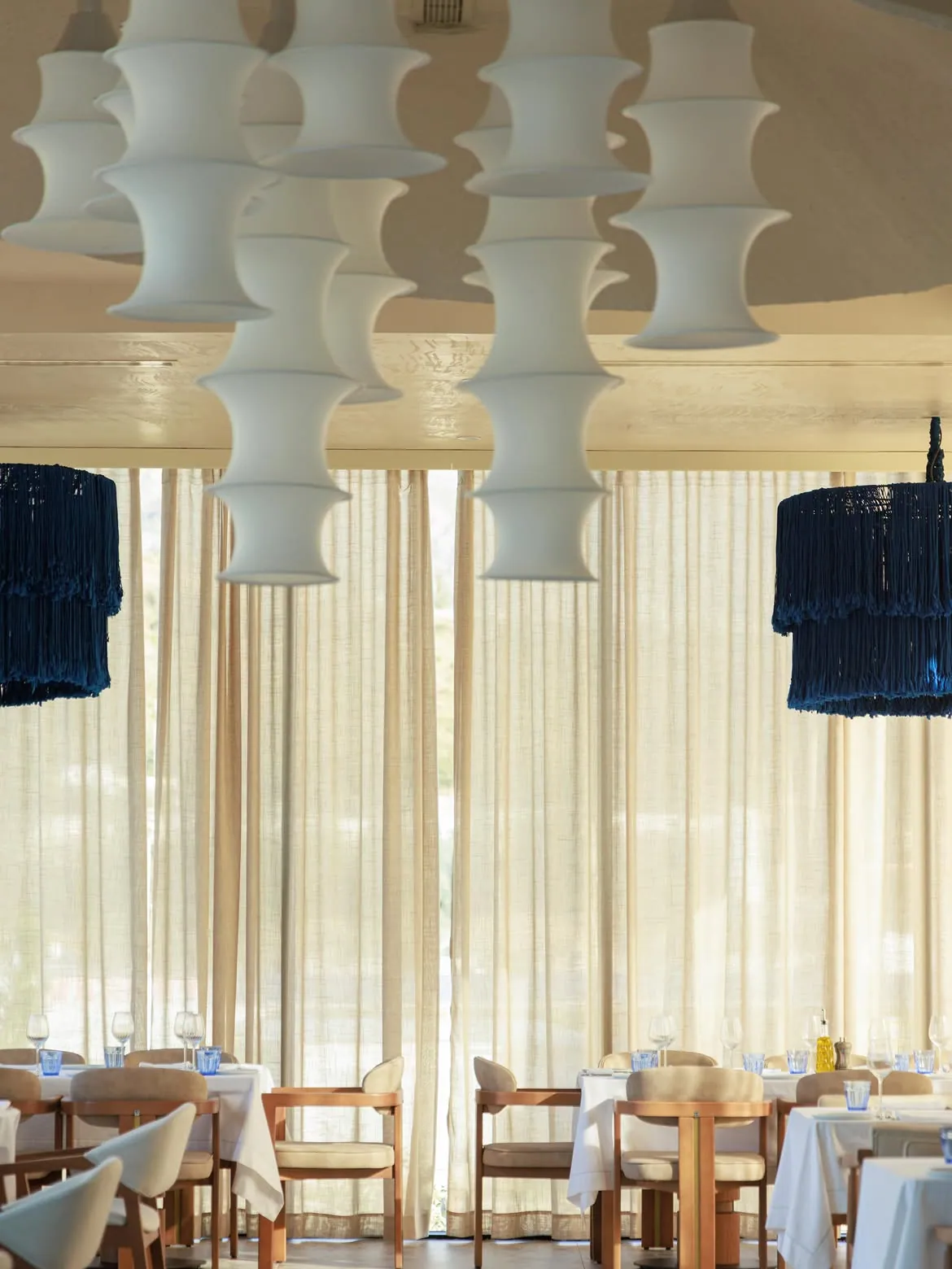 Elegant restaurant interior at BOJO Resort in Orikum, Albania