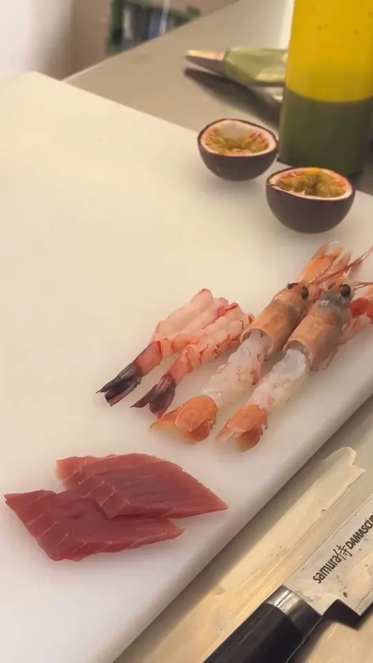 Fresh sushi prepared to order at BOJO Resort seaside restaurant, Albanian Riviera