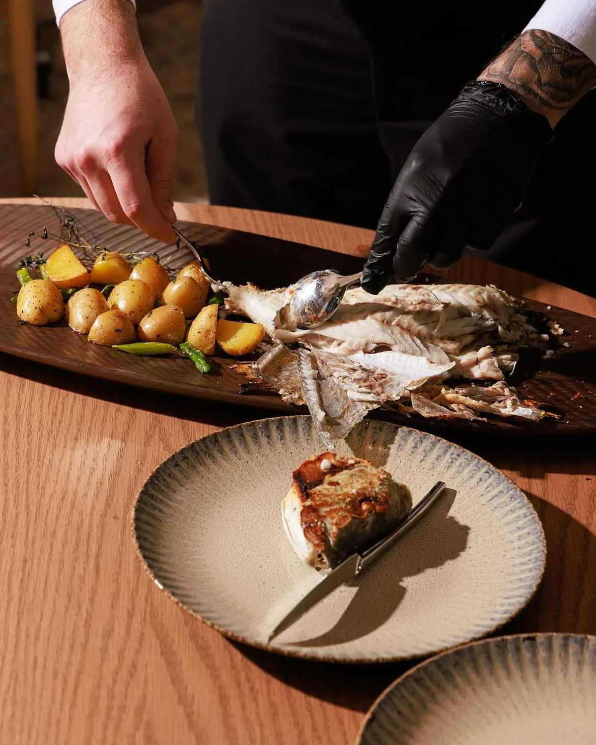 A fine seafood plate at BOJO Resort restaurant, Orikum