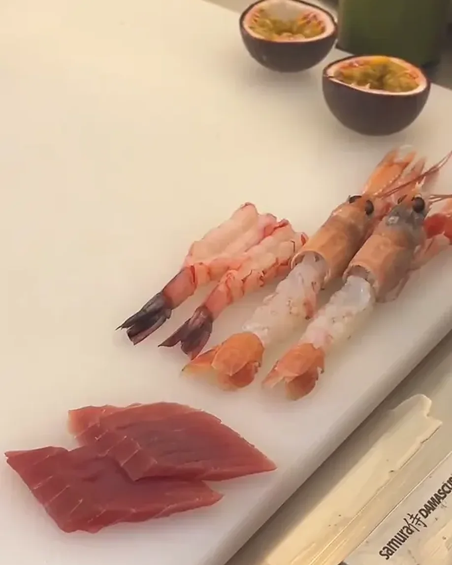 Sushi and sashimi cut to order at BOJO Resort